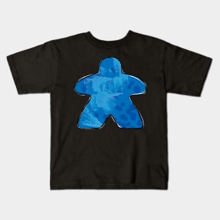 Blue Board Game Meeple Kids T-Shirt